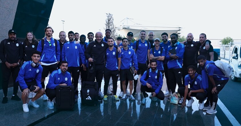With Al Nasr FC team in Arbeel airport prior to playing Duhook team in Gold cup 2025. #drhaytham